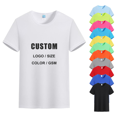 acheter T-shirts imprimés anti-rétrécissement à sublimation 100 T-shirts polyester pour course online manufacture