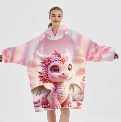 acheter Impression de position personnalisée Anime Large Fleece Hoodie Couverture Portable OEM online manufacture