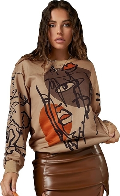 acheter Sweaters graphiques personnalisés BSCI Col rond Longue manche Sweatshirt Couleur de contraste online manufacture