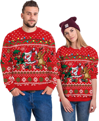 acheter Unisexe Pull-over de Noël moche imprimé en 3D Graphique drôle T-shirt à manches longues Sweatshirts Crewneck online manufacture