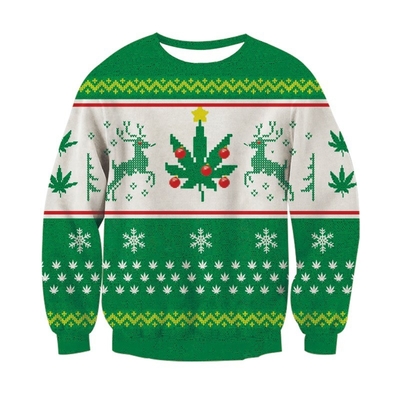 acheter Impression numérique en 3D pour hommes Noël Manches longues Sweatshirt pour hommes et femmes à col rond online manufacture