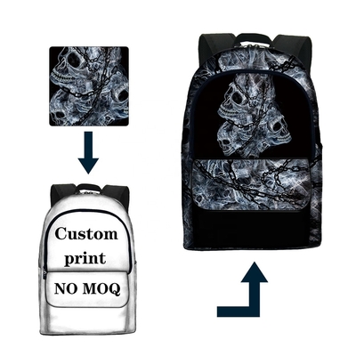 Logo personnalisé Sac à dos sublimation en blanc étanche personnalisé