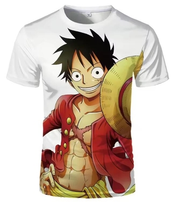 T-shirt de dessin animé imprimé en 3D en sublimation T-shirt d'anime pour hommes à la mode