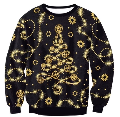Print sur mesure de Noël partout Sublimation imprimé Sweater machine lavable