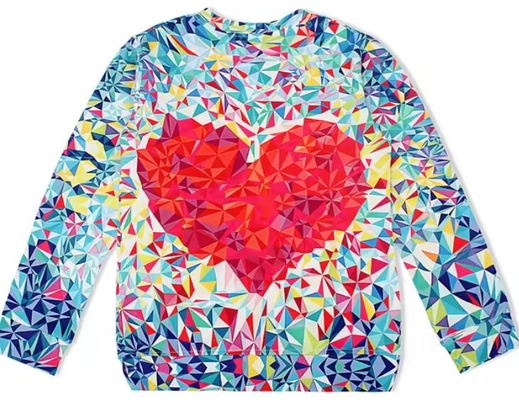 Conception personnalisée partout Imprimé Sweatshirt de sublimation pour jeunes 100% pull polyester