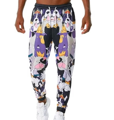 Logo personnalisé pour homme Pantalon de course à pied respirant sublimation ceinture élastique