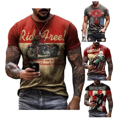 Longueur de hanche sur toute la chemise de sublimation Sports polyester T-shirts graphiques surdimensionnés