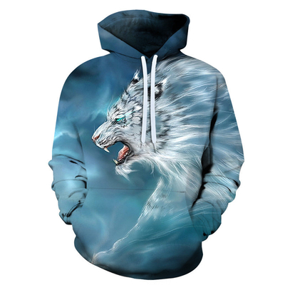 Costume de cosplay d'anime entièrement sublimé Hoodies Animal Print Hoodie surdimensionné