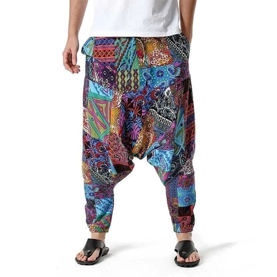 Sublimation imprimé goutte-à-goutte Crotch Sweatpants sac French Terry Sportswear Mode surdimensionnée