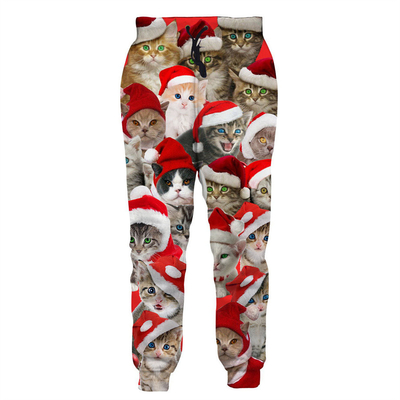 Impression numérique en 3D Noël Sweatpants à flocons de neige Hommes et femmes hétérosexuels pantalons décontractés