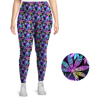 Pantalons sur mesure Plus taille haute taille Gym Fitness Sport Porte Spandex Tissu Beurre Doux Femmes Yoga Leggings pour l'entraînement