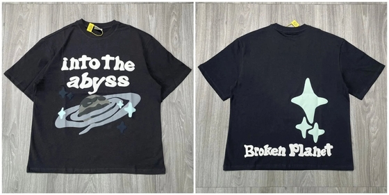 T-shirt ras du cou homme en coton mi-lourd avec motif graphique