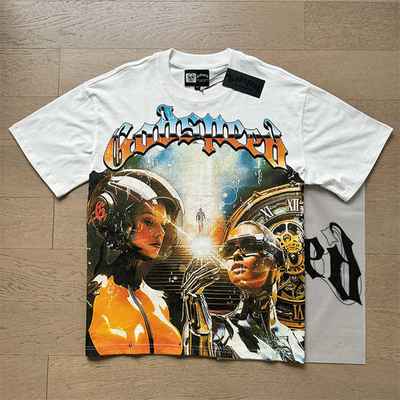 T-shirt homme design de mode lave-eau noir hip hop haut en coton poids lourd T-shirts graphique t-shirt homme