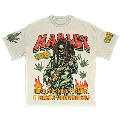 T-shirt surdimensionné de poids lourd de 100% coton